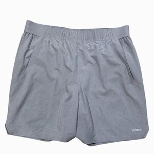 Prince Men's Athletic Shorts Light Heather Gray Large NWT